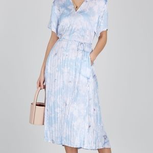 Vince Blue Crinkle Dress Size Small